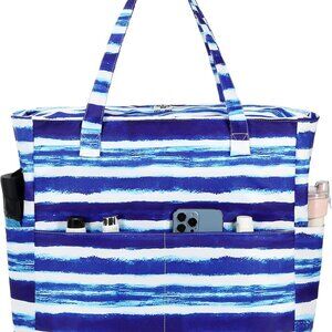 Waterproof Beach Tote Pool Bags for Women Ladies Extra Large Carry On Bag With W